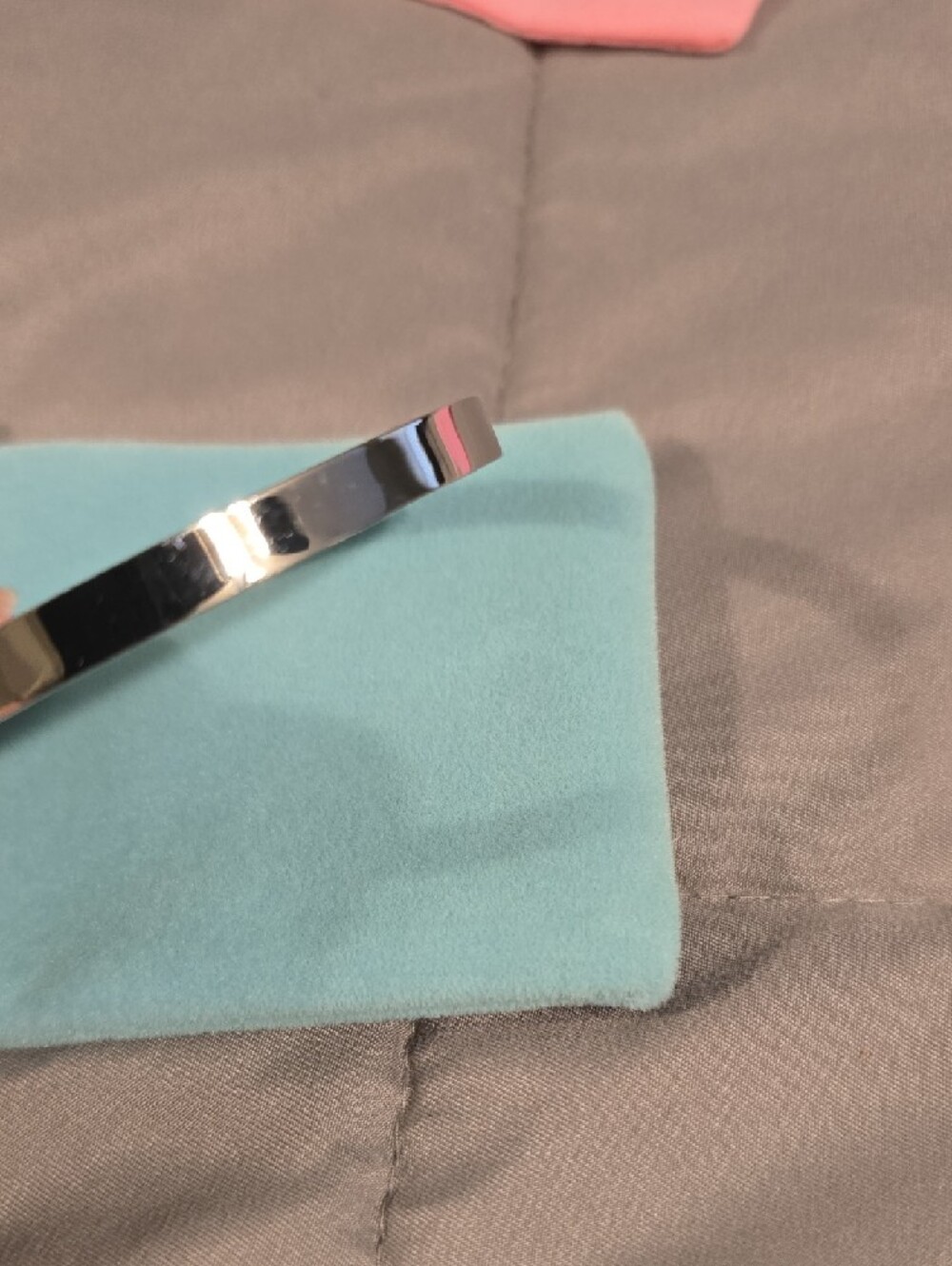 Engraved Silver Cuff Bracelet - "Best Fucking Bitches" - Picture 3 of 4